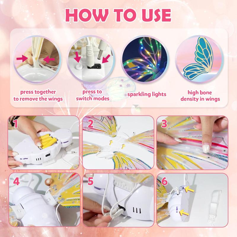 Glow Girl™ Light-Up Fairy Wings Set
