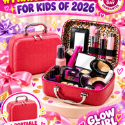 Glow Girl pretend makeup set with portable glam case
